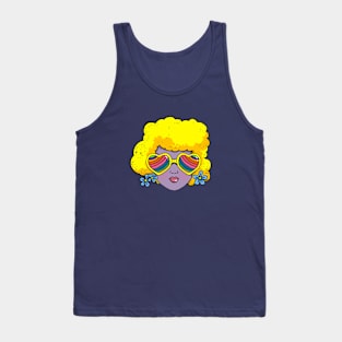 girl in heart glasses Tank Top